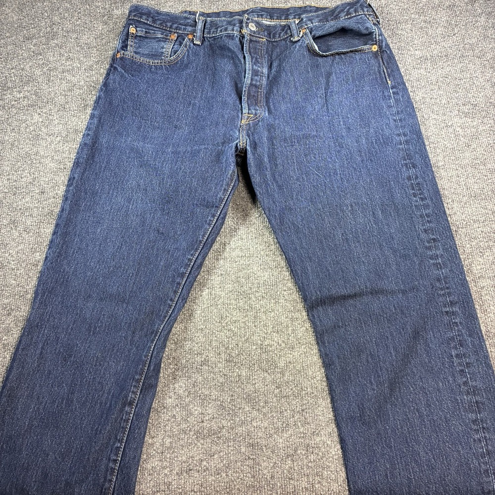 Levi's 501 Men's Jeans W40 L34 Blue Denim Straight Leg Button Fly 40x34